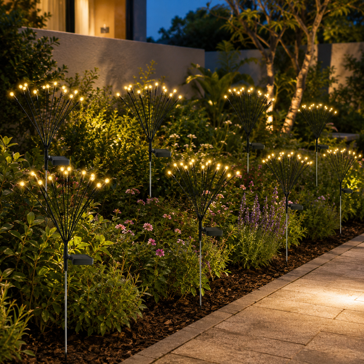 Solar Firefly Garden Lights for Lawn, Pathway, and Patio Glow